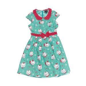 Sourpuss Retro Christmas Kitties Cat Peggy Dress Rockabilly Pinup 1950s inspired